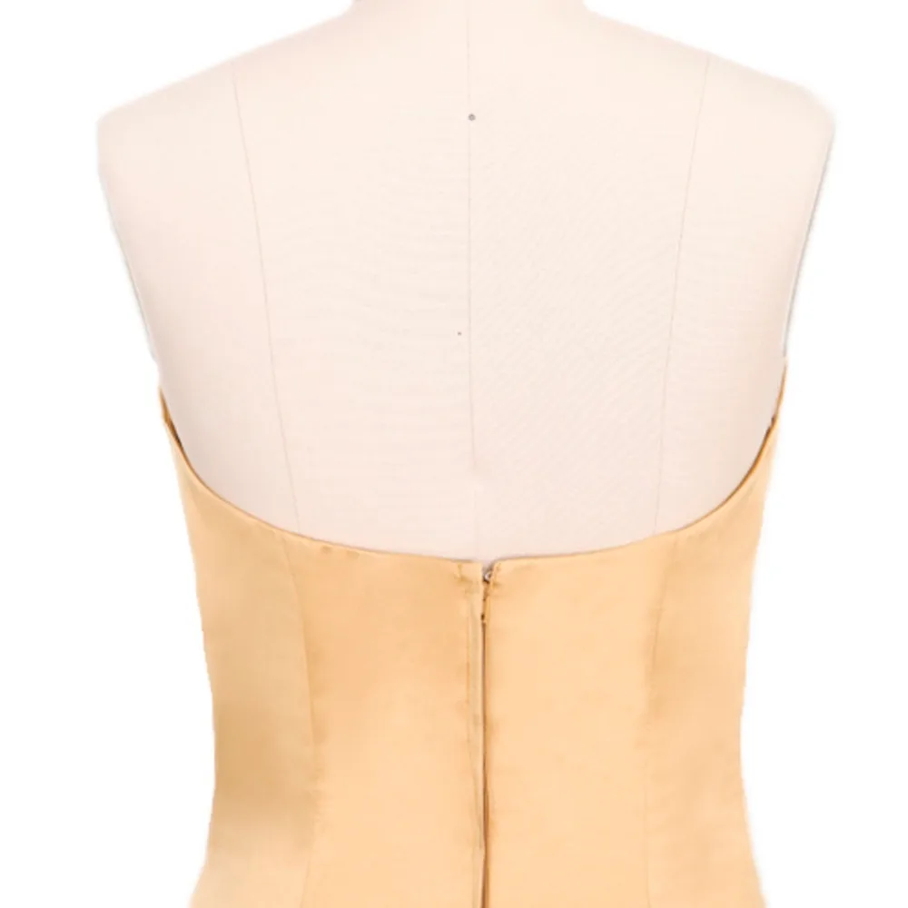 فستان سهرة طويل بتصميم حورية البحر, فستان سهرة طويل بدون أكمام باللون الذهبي مناسب للحفلات ، موديل 2019 #6