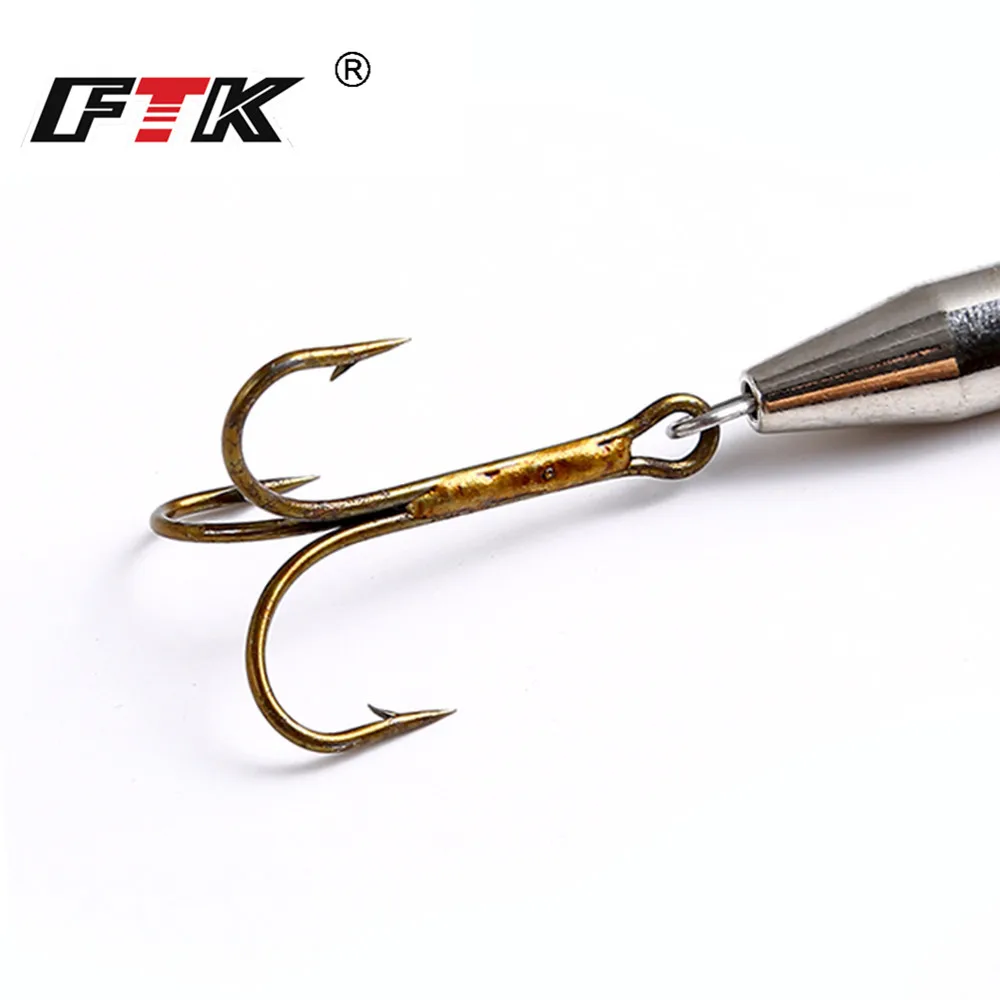 FTK 1PC 10Colors Double Spinner Long Cast Coloful Bait Fishing Lures Pesca Spinner Pike Sequin Paillette carp