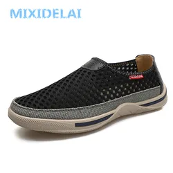 MIXIDELAI Men Shoes New Fashion Sneakers Brand Mesh Shoes High Quality Breathable Sneakers Slip on Summer Casual Shoes For Men