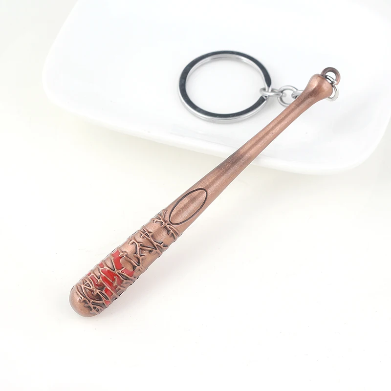 The Walking Dead Stick Keychain Negan\'s Bat LUCILLE Baseball Bat shape Key Chain For Men Car Keyring Jewelry