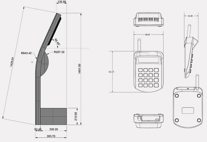 led TFT lcd touch interactive hd panel display hospital Bank service Center Wireless Queue Management System with software