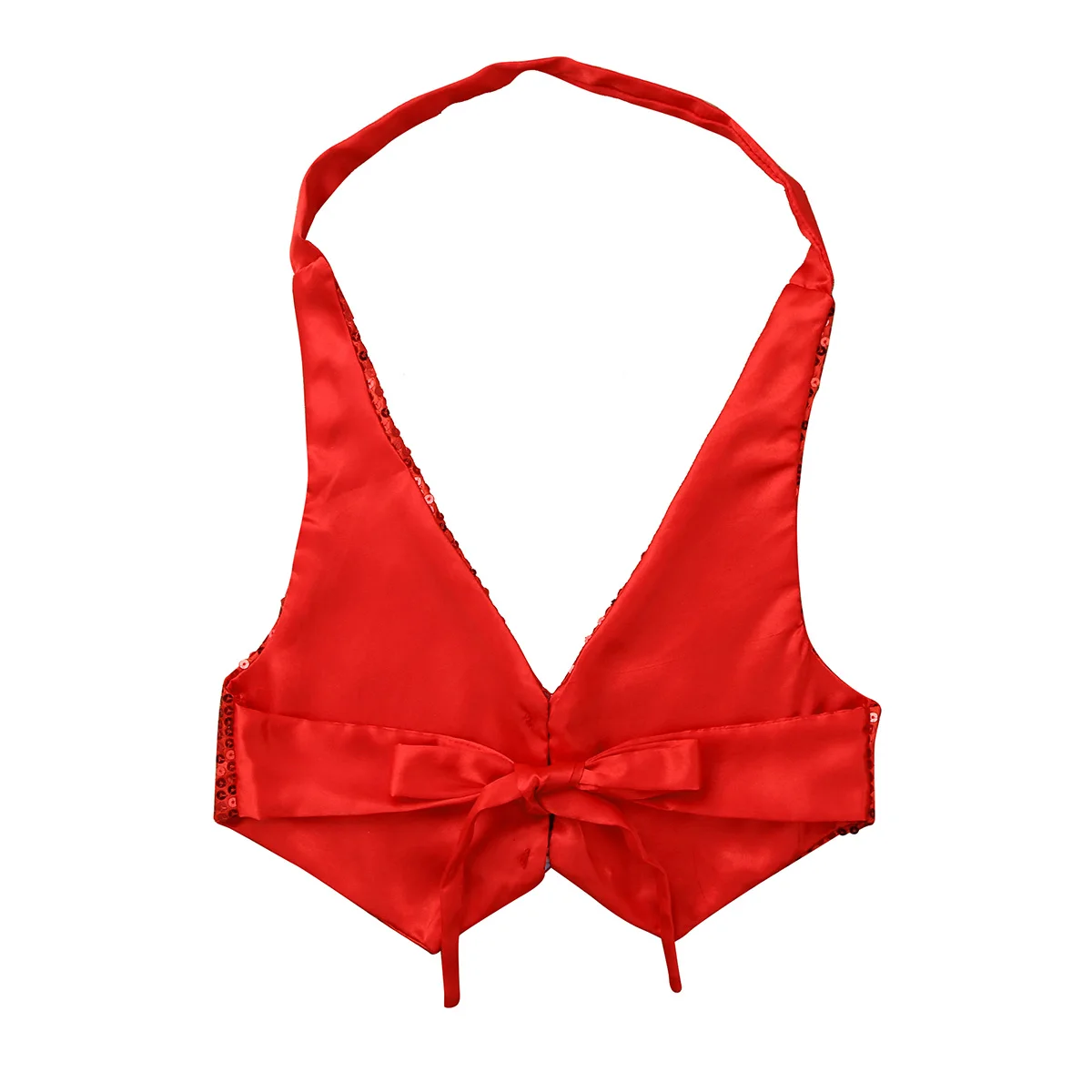 TiaoBug Phụ Nữ Halter Khiêu Vũ Vest Áo Ghi Lê Dành Cho Người Lớn Shiny Sequins Đường Phố Nhảy Hip-Hop Jazz Ca Đoàn Múa Sân Khấu Biểu Diễn Trang Phục