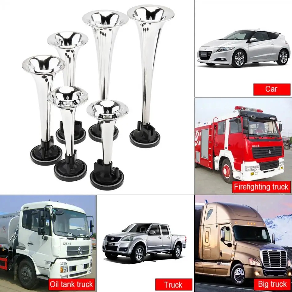 12V 178DB Super Loud Chrome Six Trumpet Electronically Controlled Car Air Horn with Compressor for Car Truck Boat Motorcycle