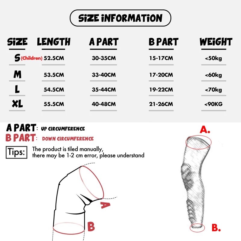 Professional Kids Children Teenagers Sports Long Crashproof Honeycomb Kneepads Compression Leg Sleeves Baketball Knee Supports