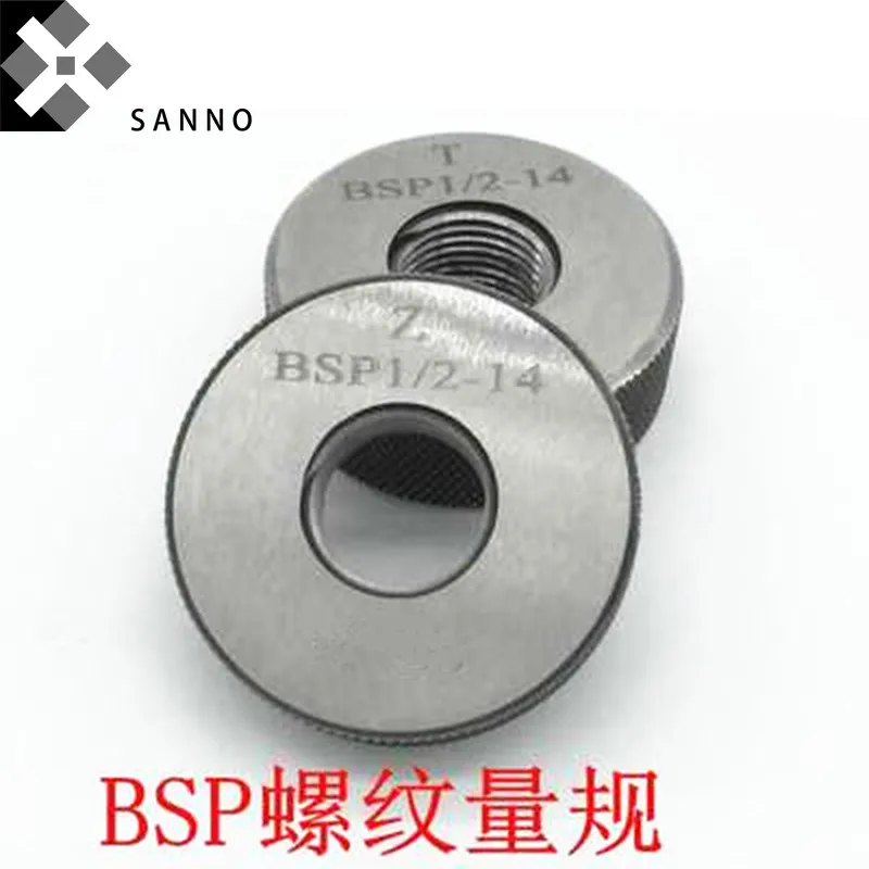خيط حلقة مقياس BSPT1/8, BPPT1/2, BSPT3/8, BSPT1 1/4, BSP2 1/2, BSPT3 بوصة مدبب أنبوب ملولب حلقة مقياس الذهاب لا الذهاب غيج