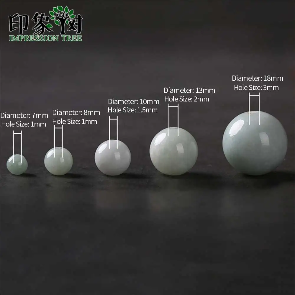 Natural Jadeite Smooth Round Beads Pick Size 6/8/10/13/18mm Gem Jad e Round Beads Handmade Necklace For DIY Jewelry Making 18013