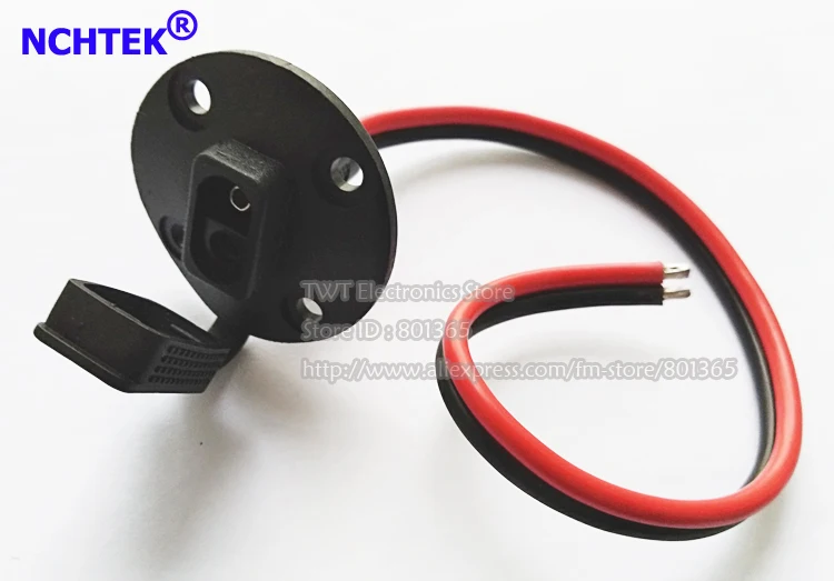 NCHTEK Single Head SAE Waterproof Quick Connect Panel Mount Cable With Dust Cap About 30CM/Free Shipping/2PCS