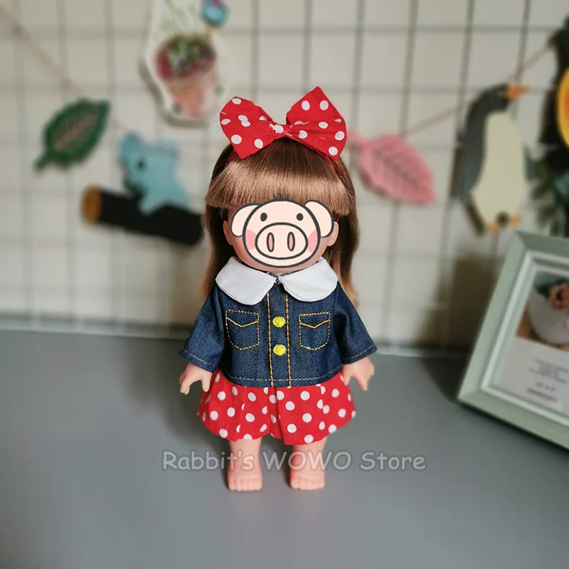 Pop Kleding Fit 25Cm Baby Pop Mellchan Speelgoed 1/6 Bjd Pop New Born Pop Accessoires Schattige Trouwjurk Hoofddeksels Pak Meisjes Geschenken