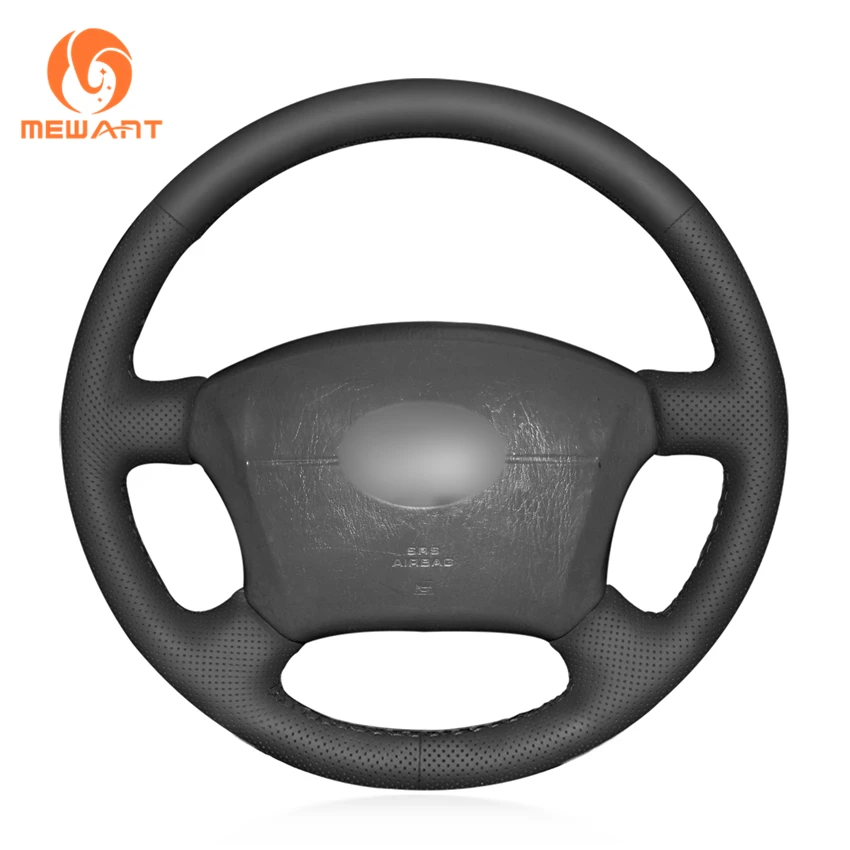 

MEWANT Black Artificial Leather Steering Wheel Cover for Toyota Lexus LS400 1995 4Runner Land Cruiser Sequoia Tacoma 2002-2013