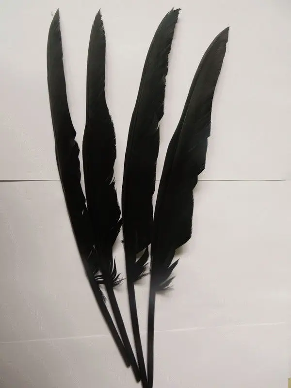 Plumas de cuervo para teñir, bonitas, 30-35 cm, venta al por mayor, 50 unidades