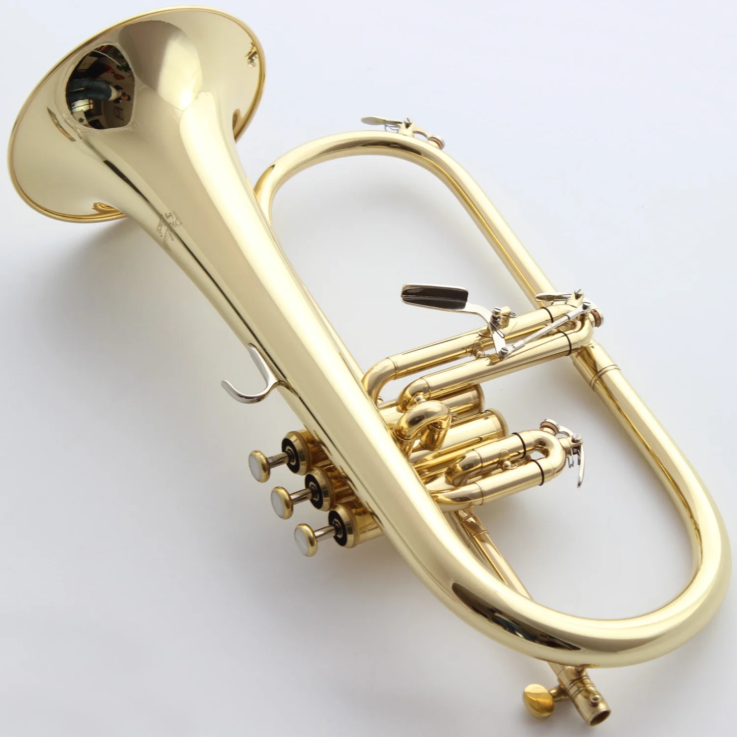 Music Fancier Club Professional Flugelhorn 631G Gold Lacquer With Case Profession Flugelhorns Bb Yellow Brass Bell