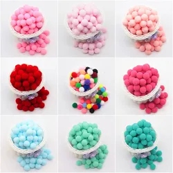 Pompon 8mm 10mm 15mm 20mm 25mm 30m Pompony Ponpon Ball kolorowe Pompony artykuły rzemieślnicze DIY dla dzieci zabawki szycie ubrań 20g