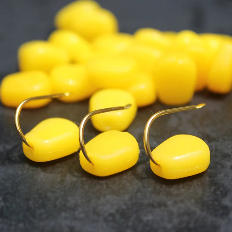 Carp Bait Simulation Corn Grain Fishing Lure Yellow Red Color Smell Attraction Lot 20 Pieces Sale