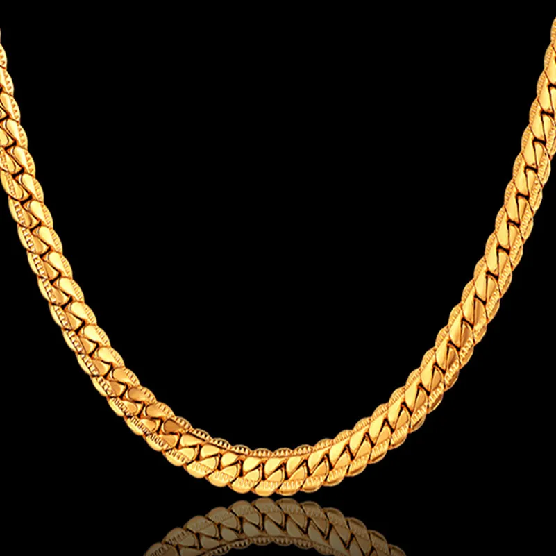 Hot Sale Antique Flat Snake Chain Necklace 4/7mm Stainless Steel Gold Color Choker Long Chains For Women Men Jewelry XL570ST