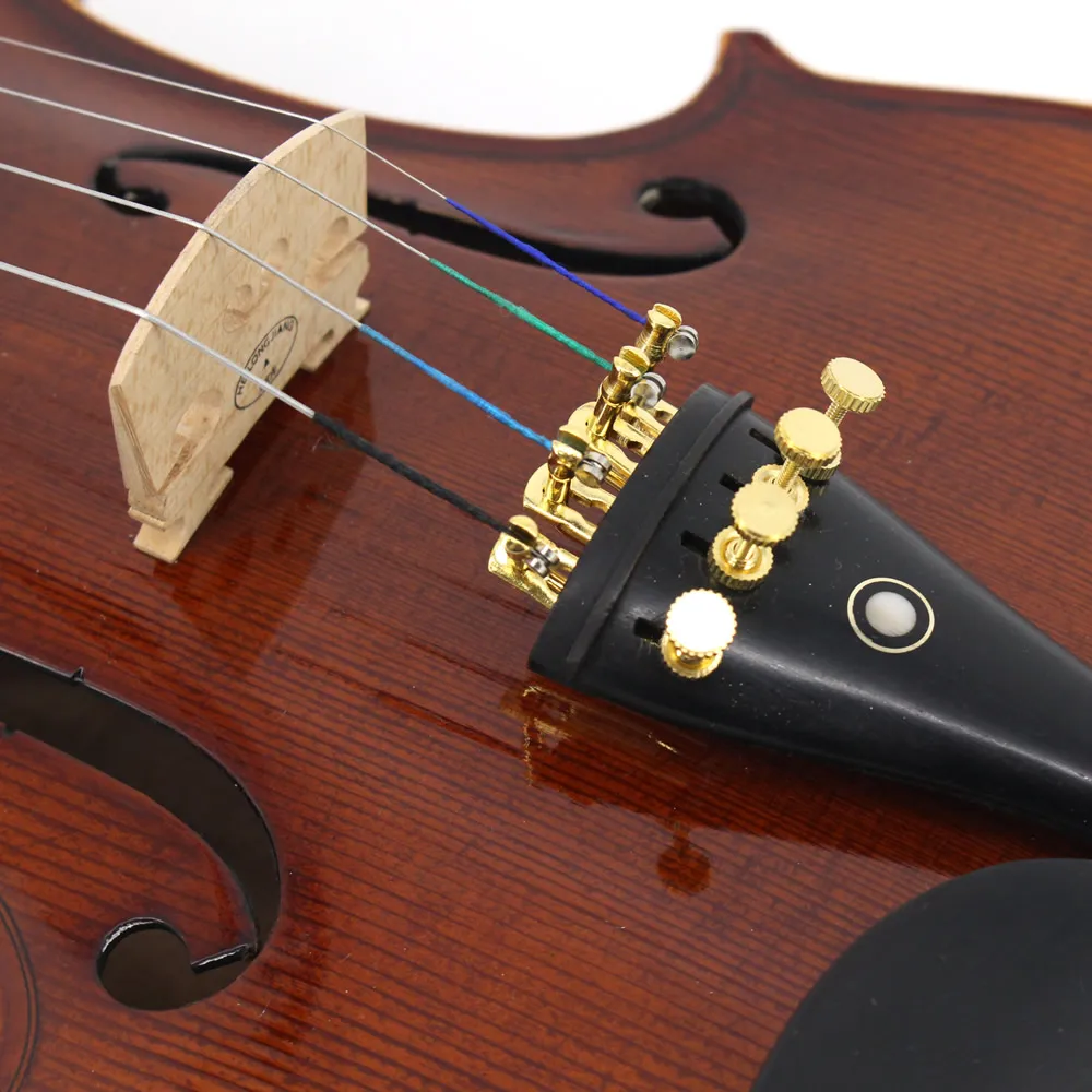 TONGLING Handmade Advanced Violin Oil Varnish Nature Flamed Maple Profession Violin 4/4 Spruce  Ebony Parts with Bow Case Tuner