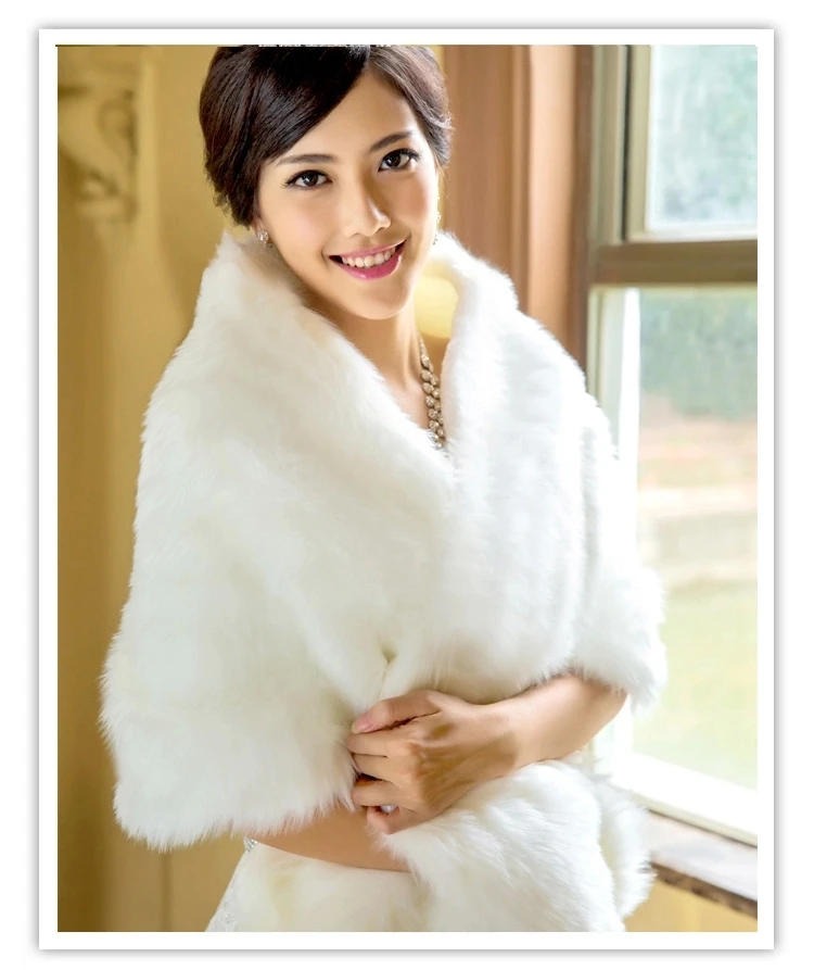 2015 new bride wedding dress white shawl shawl bride winter models thick winter wool shawl