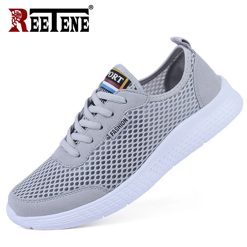 REETENE Size 35-50 Men Casual Shoes Spring Summer Fashion Men\'S Sneakers Outdoors Mesh Shoes Men Breathable Men Shoes