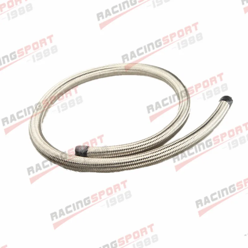 

Stainless Steel Braided 1500 PSI AN4 AN-4 4AN Fuel Line Gas Oil Hose 1M (3.3FT)