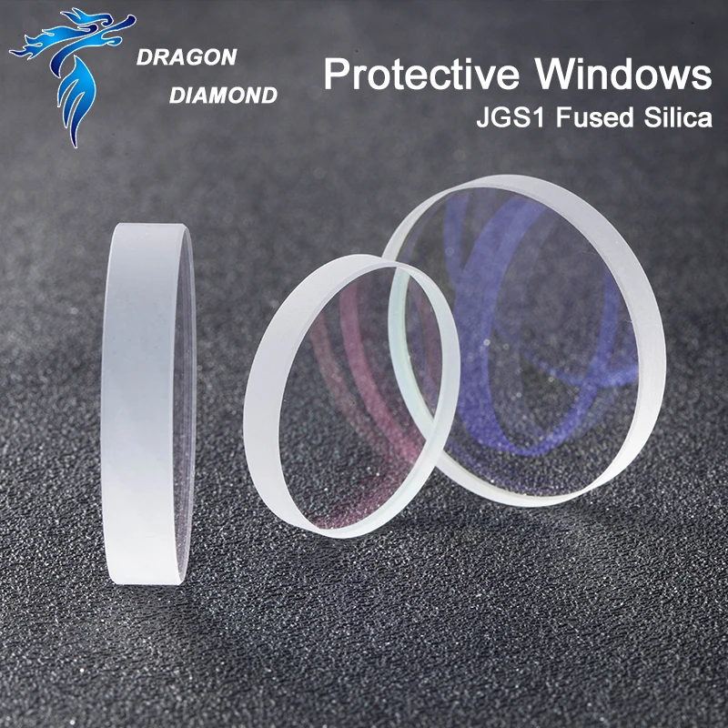 

10pcs Laser Protective Windows Quartz Fused Silica Lens For 1064nm YAG Fiber Welding Cutting Head Machine parts