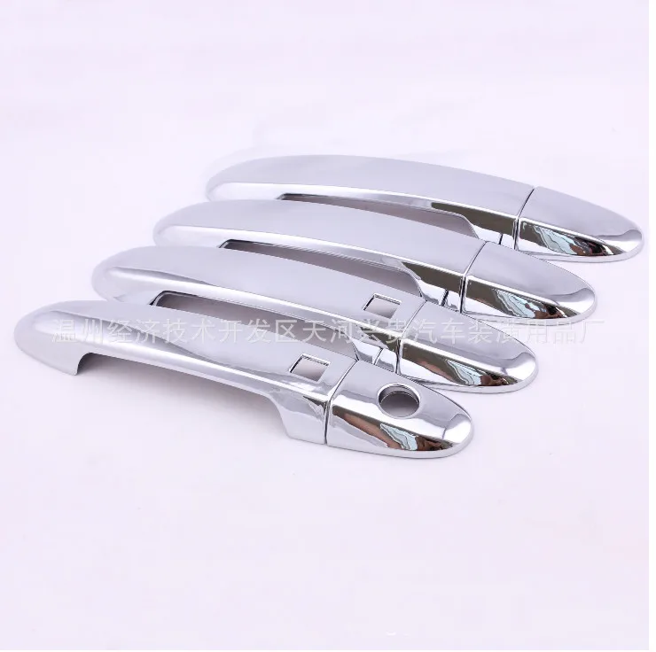 FUNDUOO For Hyundai Santa Fe 2007 2008 2009 2010 2011 2012 With Smart Entry Buttons New Chrome Car Door Handle Cover Trim