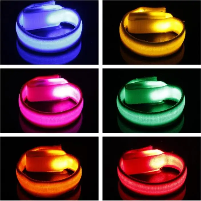 LED Flashing Wrist Band Bracelet Arm Band Belt Light Up Dance Party Glow For Party Decoration Gift SN1146