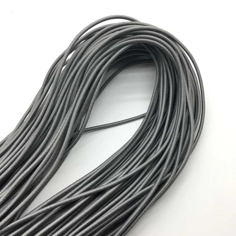 5yards/lot Gray Trong Elastic Bungee Rope Shock Cord Tie Down DIY Jewelry Making Pick color