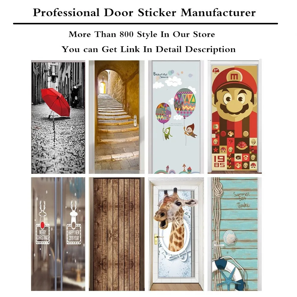 Funny 3D Stone Stairs Door Sticker Bedroom Livingroom Door Renovation Mural New Peel and Sticker Decorative Art Decal on Door