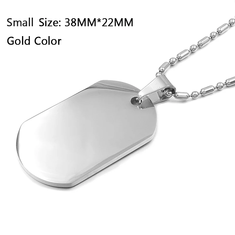 CHIMDOU Dog Tag Stainless Steel Pendant Necklace Military Soldiers metal stamping blanks Tags wholesale KJP08