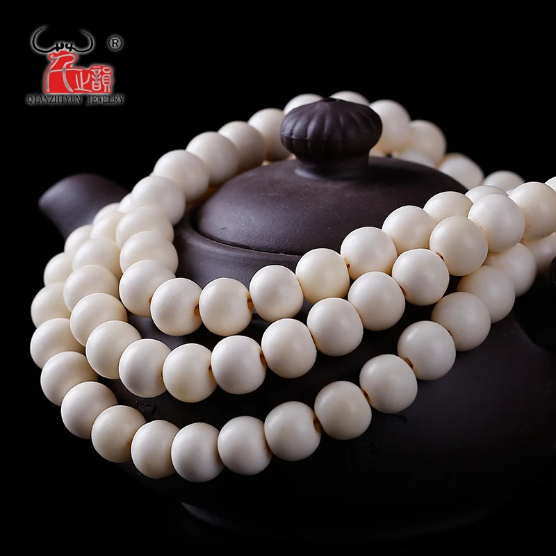 Handmade DIY Jewelry Accessorie Tibet ivory white Yak Bone loose prayer beads,6mm,8mm,10mm,12mm,108beads per strand lot hole 2mm