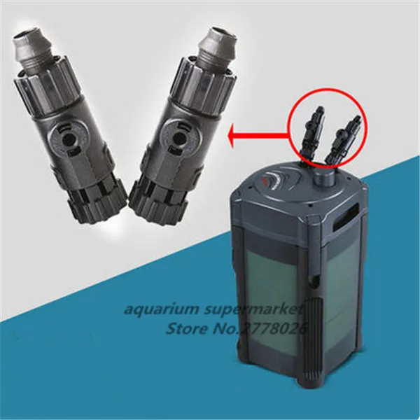 HONGYI 1 pair original good quality CF600/800 CF1000/1200 inlet and outlet pipe joint valve for aquarium filter accessories