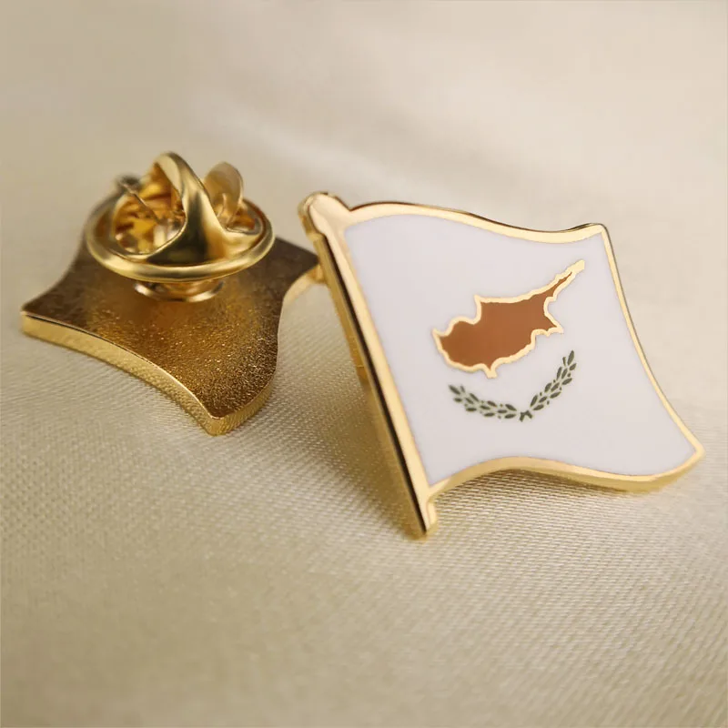 Soft Enamel Cyprus Flag Lapel Pins