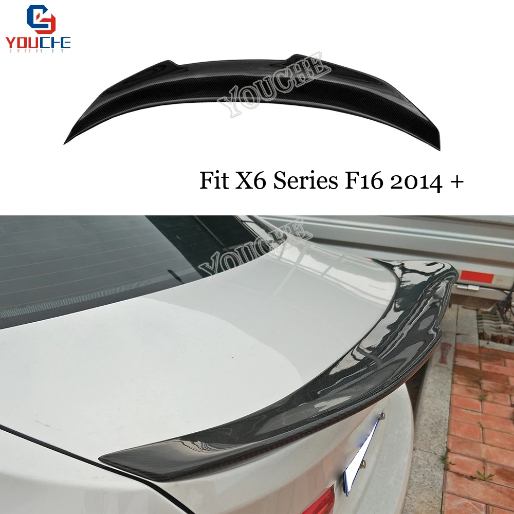 

F16 Car Styling Tail wing Rear Spoiler for BMW X6 F16 Carbon Fiber PSM Style Trunk Boot Lip Wings 2014 +