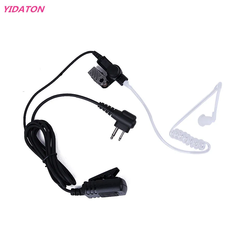 

New 2 Pin PTT MIC Waterproof Covert Acoustic Tube Earpiece for Motorola Radio GP300 CP88 CP040 PRO1150 CLS1110 Earphone Black