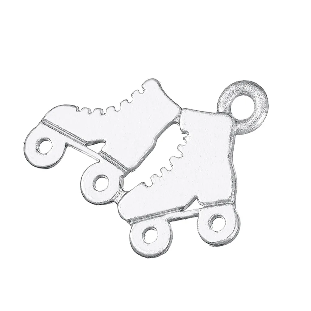 My shape 20pcs Roller Skates Shoes Charms Gold Color Ice Skate Sport Pendants for Necklace Bracelets Jewelry Making Accessories