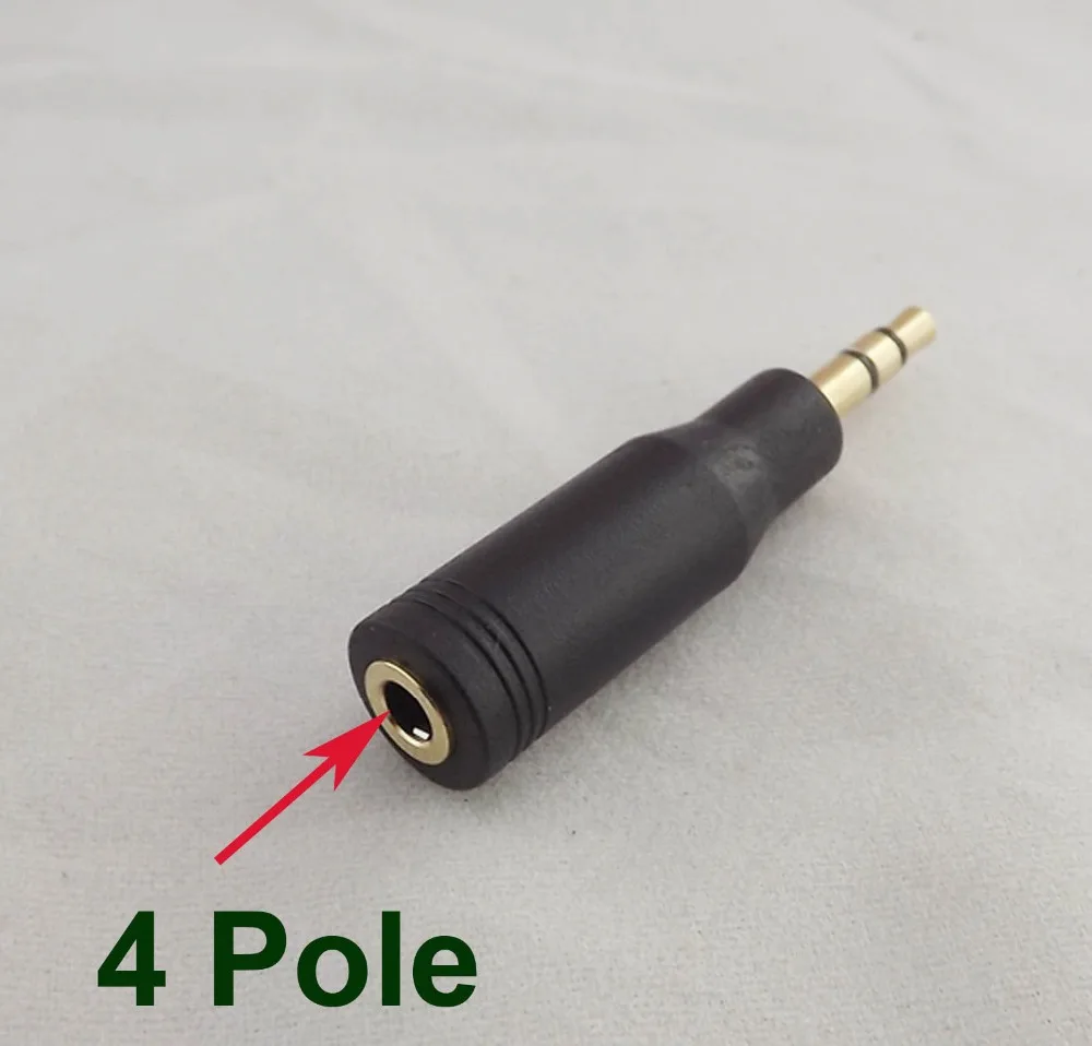 

10pcs 3.5mm Male Stereo 3 Pole To 3.5mm 1/8" Female 4 Pole Audio Adapter Converter