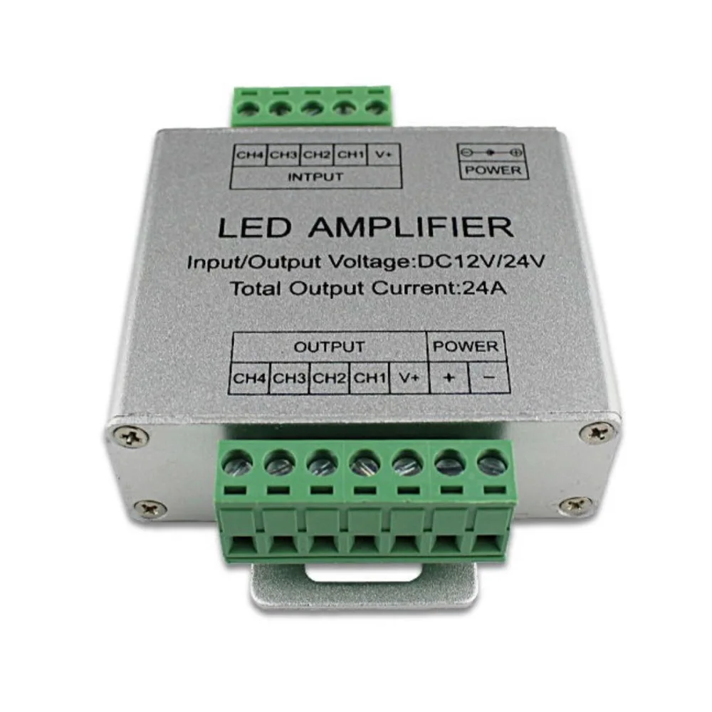 

RGB, RGBW, RGB+CCT LED Amplifier PWM Signal power controller, led strip amplifier, 12-24V DC, 10pcs a lot