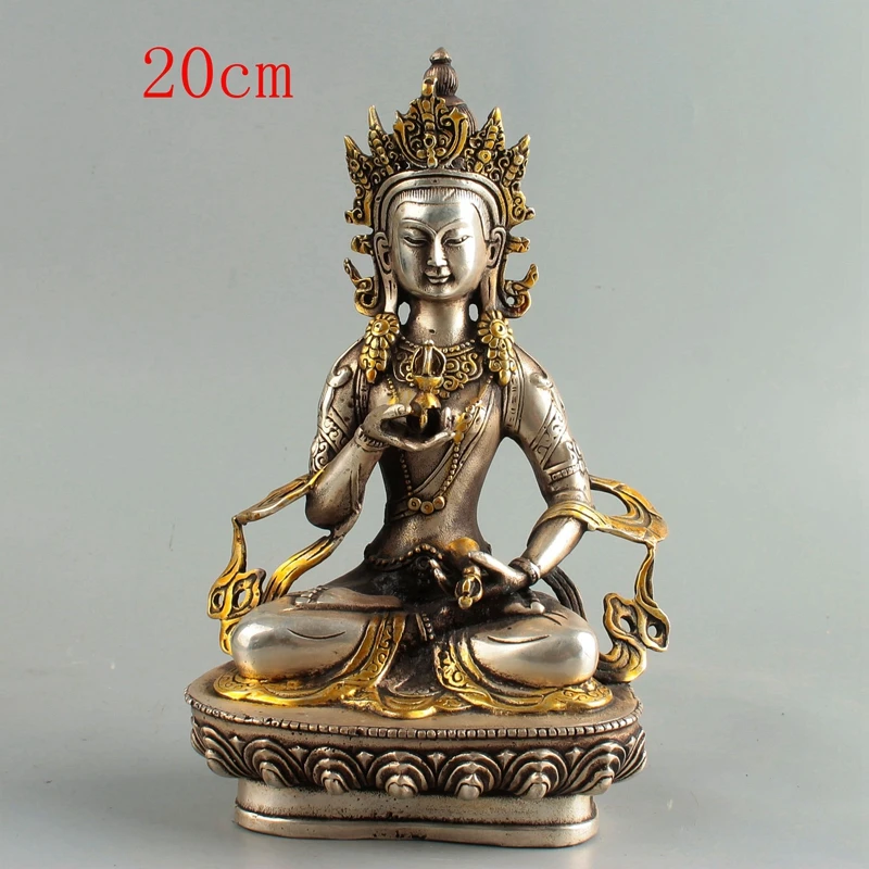 

Antique Old Chinese Silver Buddha statue /Sculpture,hand carved crafts ,Home Decorations / collection&adornment, Free shipping