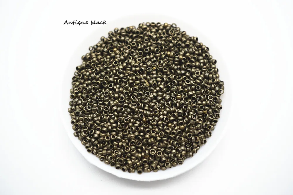 500/Lot Ende Perlen Silber Gold Überzogene 1.5/2/2.5/3/3.5/4mm Dia Crimp Perlen Legierung Perlen Für Schmuck Machen Schmuck DIY Finding – Detail 12
