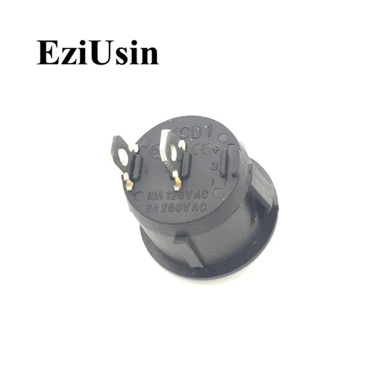 1pcs On-Off KCD1-105 2Pin 3Pin Black Red Round Boat Car Rocker Switch 6A 250V 10A 125V AC Button On-Off-On KCD1-2