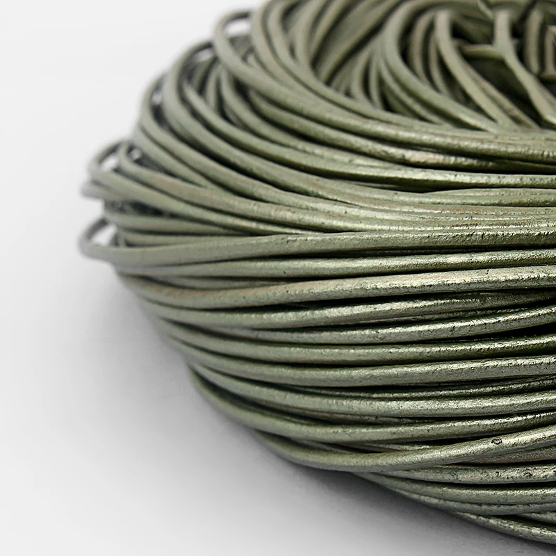 10meter Multi-Color 2mm Round Genuine Leather Thong Cord Rope String For DIY Bracelet Necklace Jewelry Findings Accessories
