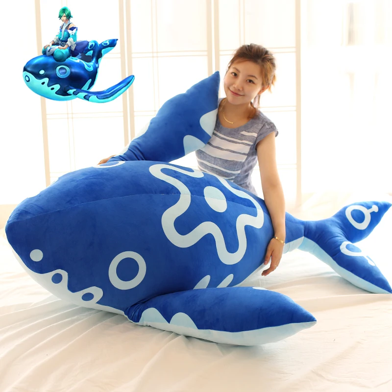 stuffed plush toy huge 160cm blue whale doll soft hugging pillow Christmas gift b0599