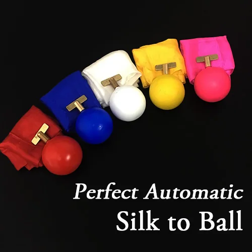 Perfect Automatic Silk To Ball (5 Colors For Choice) Silk Appearing Stage Magic Tricks Gimmick Magician Toys Illusions Classic