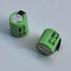 2-10PCS 1.2V 1/3AA ni-mh rechargeable battery 500mah 1/3 AA nimh cell with welding tabs for solar light