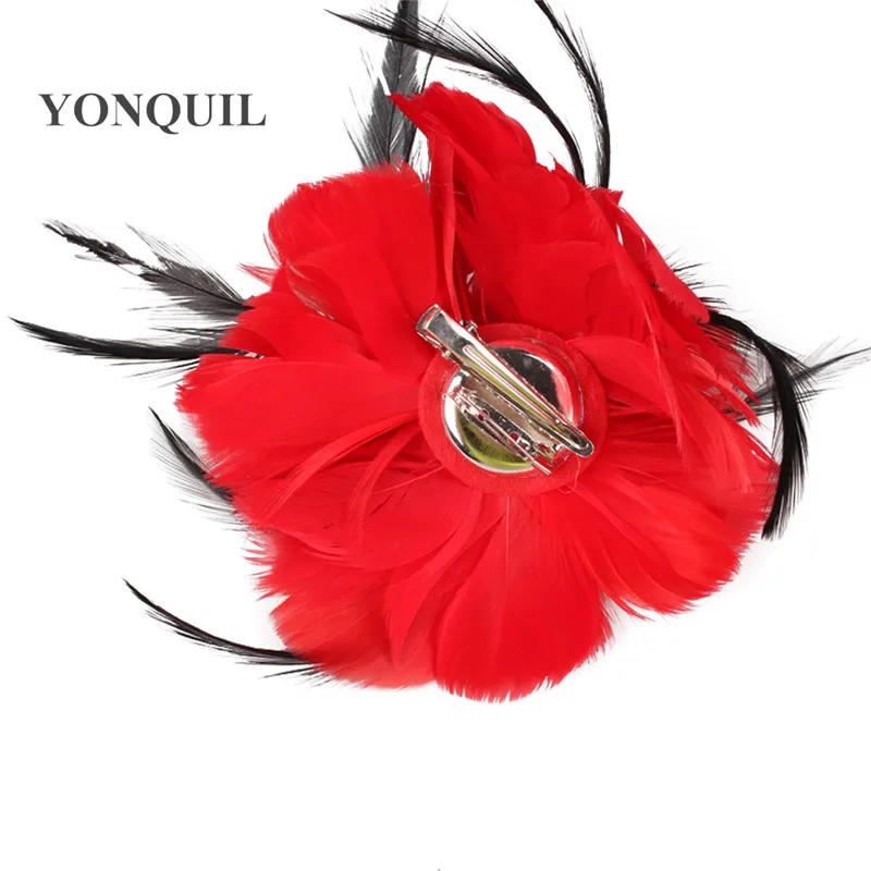 16 Màu Lông Vũ Fascinator Mũ Đợi Đầu Đa Năng Nhiều Màu Sắc Lưới Thể Hiện Mũ Trụ Cocktail Nón Phù Hợp Cho Tất Cả Các Mùa MYQ099