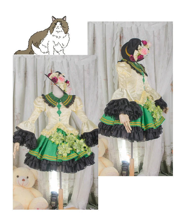 

[Customized] Anime Touhou Project Komeiji Koishi Lolita Dress Uniform Cosplay Costume Any Size Women Halloween Freeshipping