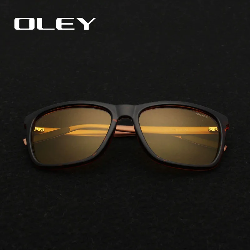 OLEY Men Polarized Night Driving Sunglasses Women Brand Designer Yellow Lens Night Vision Driving Glasses Goggles Reduce Glare