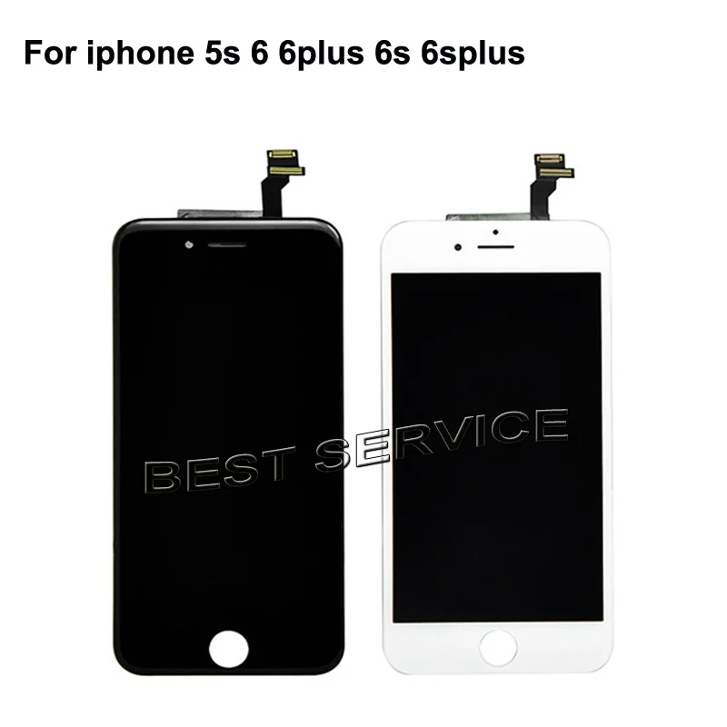 For iPhone 5S 6 6s 6plus 6s plus LCD Screen Display with Touch Screen Digitizer Assembly for iphone 6 Black White