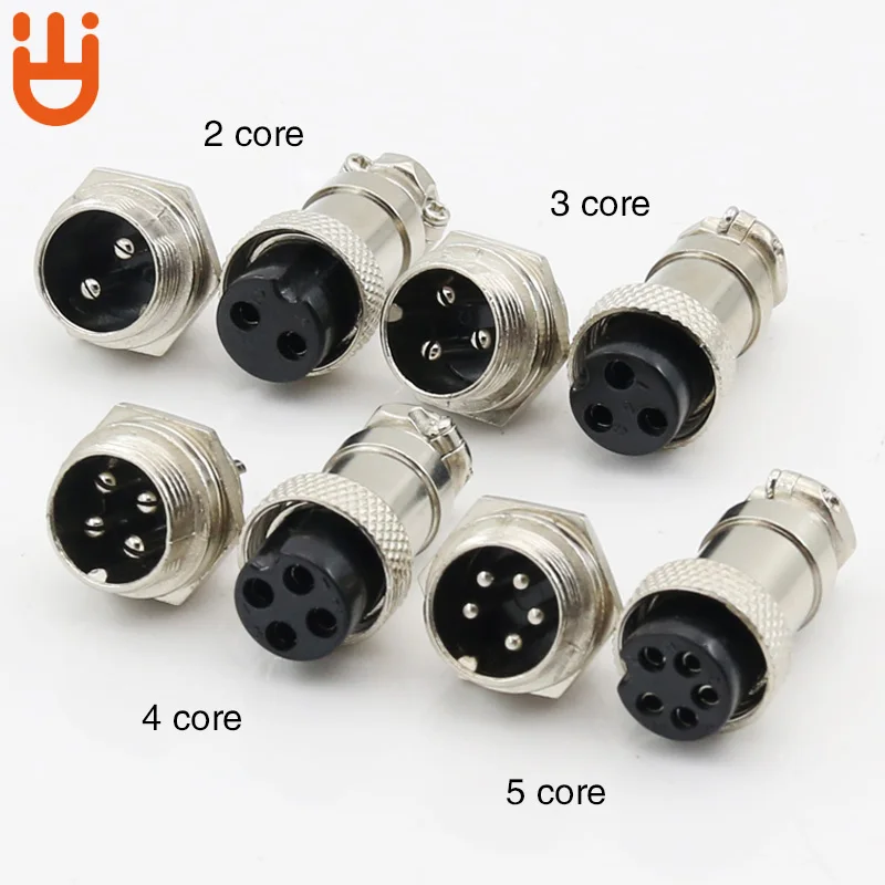 Air plug male to female  connector plug socket gx16-2 3 4 5 6 7 8 9 core