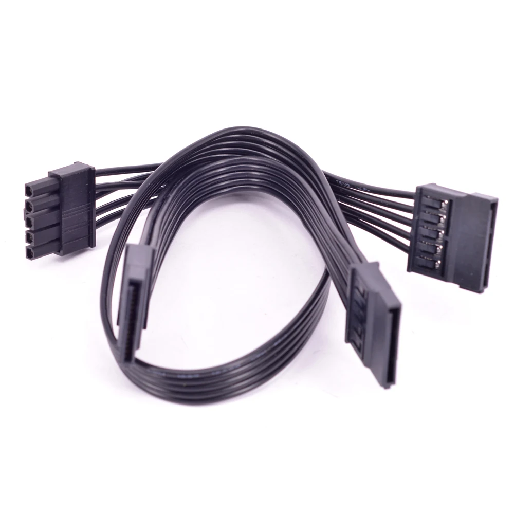 5Pin 1 to 3 SATA 15Pin Female PSU Power Supply Cable for Cooler Master GM Series G750M G650M G550M Modular