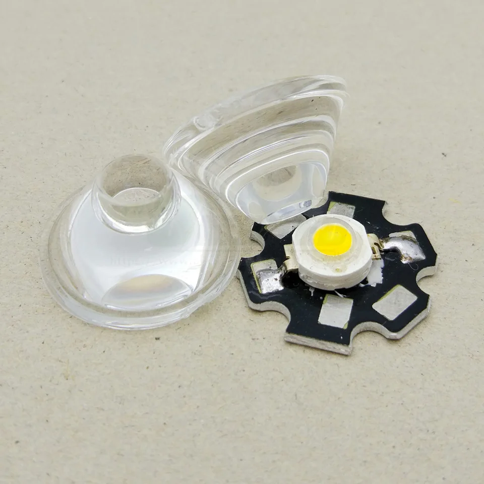 20MM LED Lens 1W 3W 5W High power light beads lense 5 8 10 15 30 45 60 120 Angle PMMA Smooth face led chips Cover for spotlights
